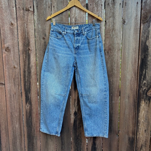 MADEWELL Darted Barrel-Leg Jeans Dobbins Light Wash 26 - Picture 7 of 11